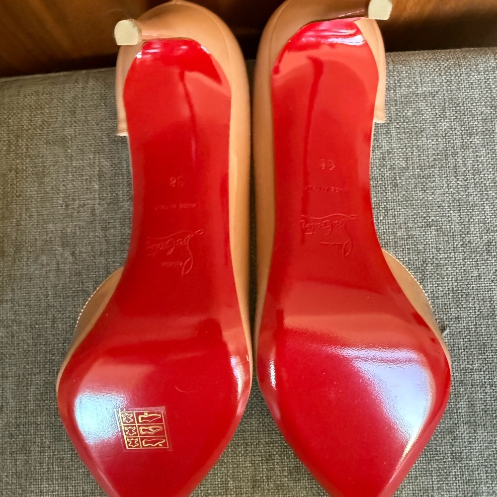 NWOT Christian Louboutin Nude Irizia 100mm Pointed Toe Pump - Picture 10 of 10